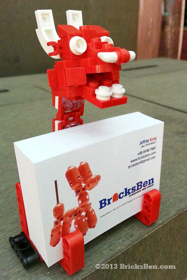 Pop-Up Noise Singapore (Mar 2013) - BricksBen LEGO Dragon Namecard Holder